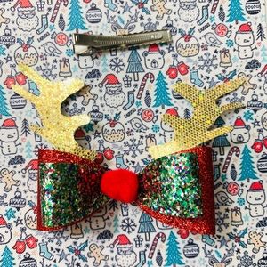Rudolph inspired hair bow 🎄
